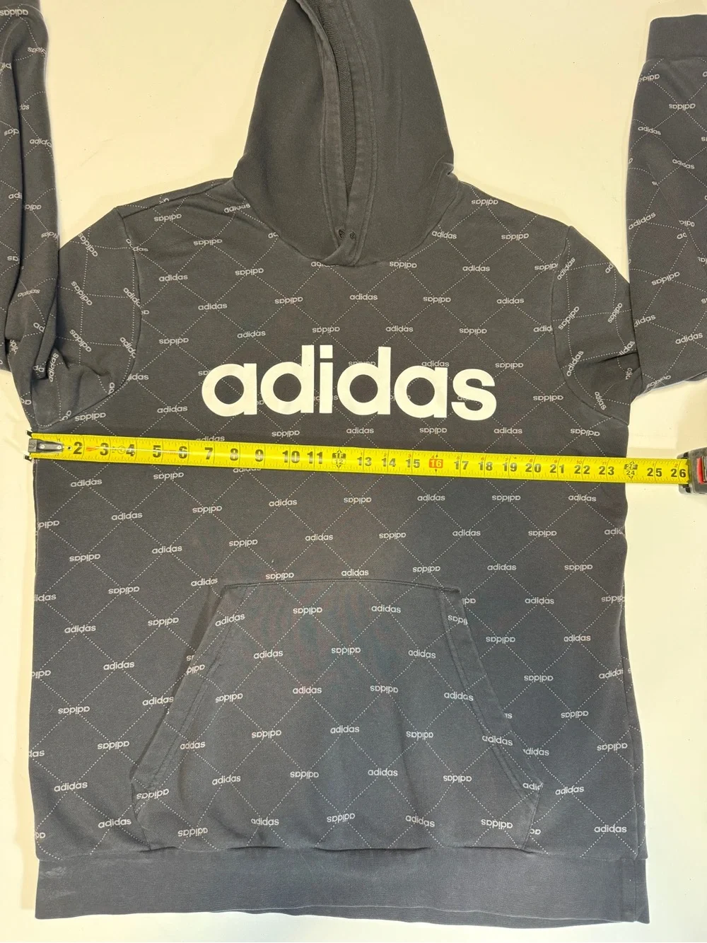 adidas Black Logo Zip-Up Hoodie Sweater
